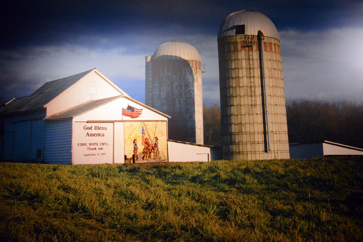 35 Mural With Silos Photograph by Jonathan C. Hyman, Mural By Rocco Manno In South Tower Gallery 911 Museum New York